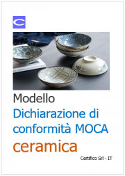 Modello Dichiarazione di conformità MOCA ceramica