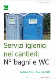 Servizi igienici nei cantieri: Normativa