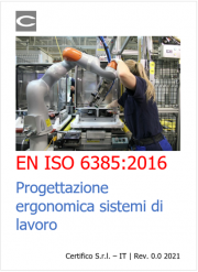 EN ISO 6385:2016 | Progettazione ergonomica sistemi di lavoro