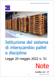 Istituzione del sistema di interscambio di pallet e disciplina