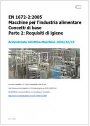 EN 1672-2 Macchine industria alimentare: Requisiti di igiene - Testo requisiti