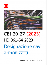 CEI 20-27 (2021) HD 361-S4:2021 Designazione cavi armonizzati