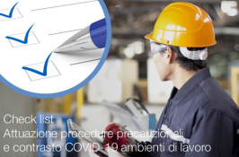 Check list Ambienti di lavoro - Attuazione procedure precauzionali e contrasto COVID