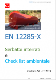 EN 12285-X Serbatoi interrati e Check list ambientale