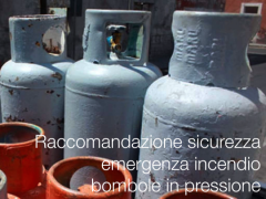 Procedura emergenza incendio bombole in pressione