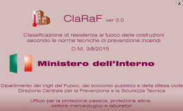 ClaRaf V. 3.0: Classificazione di Resistenza fuoco costruzioni VVF