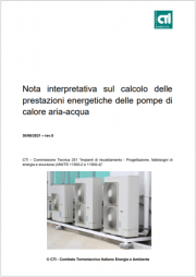 Nota Interpretativa CTI Pompe di Calore del 30 Giugno 2021