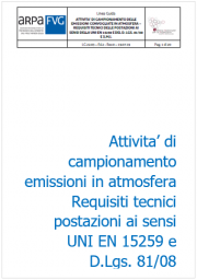 Campionamento emissioni in atmosfera - Requisiti tecnici postazioni Campionamento emissioni in atmosfera - Requisiti tecnici postazioni