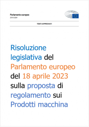 Il Parlamento Europeo adotta il Regolamento Macchine