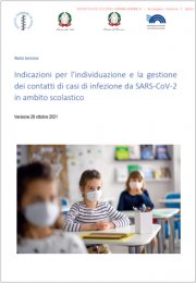 Indicazioni gestione dei contatti di casi SARS-CoV-2 in ambito scolastico