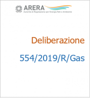 Deliberazione 554/2019/R/GAS