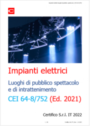 Impianti elettrici luoghi di pubblico spettacolo Impianti elettrici luoghi di pubblico spettacolo