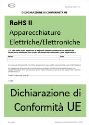 Dichiarazione UE di Conformità RoHS II - Modello