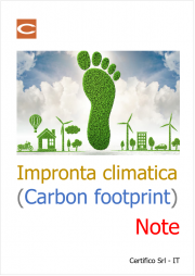 Impronta climatica (Carbon footprint) / Note Impronta climatica (Carbon footprint) / Note
