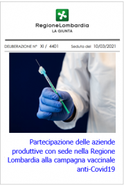 Regione Lombardia DGR 10 marzo 2021 n. 4401 Regione Lombardia DGR 10 marzo 2021 n. 4401