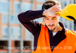 Messaggio INPS del 26 luglio 2024 n. 2736 Messaggio INPS del 26 luglio 2024 n. 2736