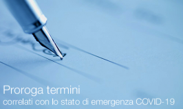 Proroga termini correlati stato di emergenza COVID-19