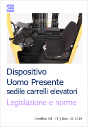 Dispositivo Uomo Presente sedile Carrelli elevatori