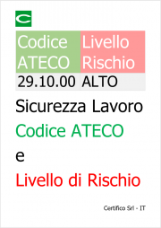 Codice ATECO e Livello di rischio