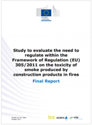 Toxicity of smoke produced by construction products in fires