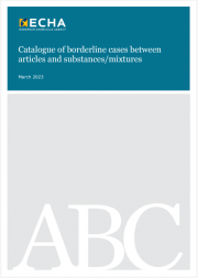 Catalogue of borderline cases between articles and substances/mixtures