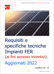 Requisiti e specifiche tecniche Impianti FER