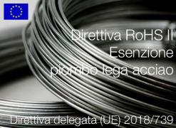 Direttiva delegata (UE) 2018/739 | Modifica All. III Direttiva RoHS II