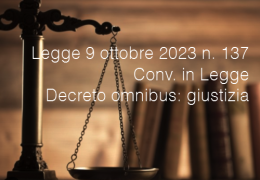 Legge 9 ottobre 2023 n. 137 