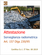 Attestazione sorveglianza radiometrica