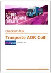 Trasporto ADR Colli: Check list ADR 2015