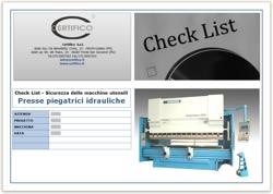 Presse piegatrici idrauliche: Check list della norma tecnica UNI EN 12622:2010 Presse piegatrici idrauliche: Check list della norma tecnica UNI EN 12622:2010