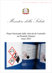 Piano nazionale attività di controllo sui prodotti chimici 2023 Piano nazionale attività di controllo sui prodotti chimici 2023