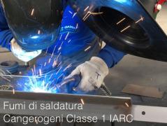 Fumi di saldatura: classificazione IARC da 2B a 1 (cancerogeni)