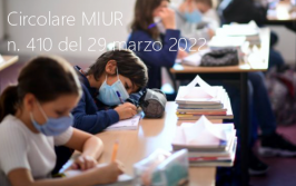 Circolare MIUR n. 410 del 29 marzo 2022 