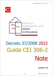 Decreto Impianti 37/2008 (2022) e Guida CEI 306-2 / Note