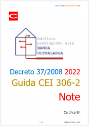 Decreto Impianti 37/2008 (2022) e Guida CEI 306-2 / Note Decreto Impianti 37/2008 (2022) e Guida CEI 306-2 / Note