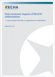 Rapporto ECHA: Impatti socioeconomici delle autorizzazioni REACH Rapporto ECHA: Impatti socioeconomici delle autorizzazioni REACH