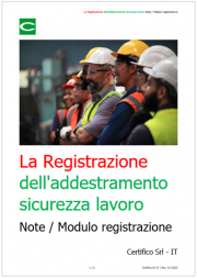 La Registrazione dell'addestramento sicurezza lavoro