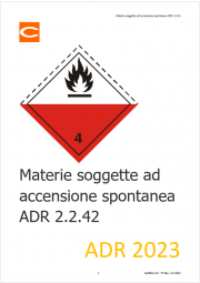 Materie soggette ad accensione spontanea ADR 2.2.42 