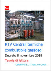 RTV Centrali termiche combustibile gassoso | Tavole di lettura