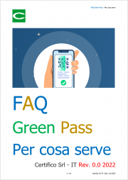 FAQ Green Pass - Per cosa serve FAQ Green Pass - Per cosa serve