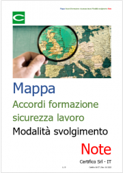 Mappa Accordi formazione sicurezza lavoro / Modalità di svolgimento