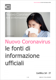 Nuovo Coronavirus: fonti di informazione Nuovo Coronavirus: fonti di informazione