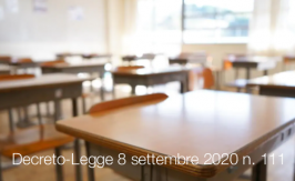 Decreto-Legge 8 settembre 2020 n. 111 