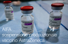 AIFA: sospensione precauzionale del vaccino AstraZeneca