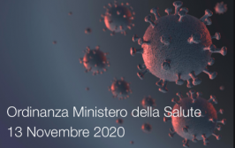 Ordinanza Ministero della Salute 13 Novembre 2020 Ordinanza Ministero della Salute 13 Novembre 2020