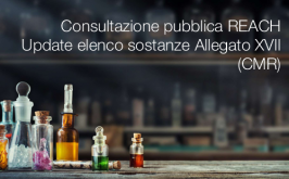 Consultazione pubblica REACH | Update elenco sostanze Allegato XVII Consultazione pubblica REACH | Update elenco sostanze Allegato XVII