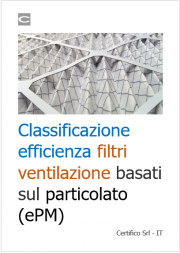 Classificazione efficienza filtri ventilazione basati sul particolato (ePM)