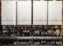 UNI 10435:2020 | Controllo manutenzione apparecchi gas PT > 35 kW