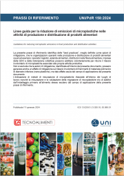 UNI/PdR 158:2024 Linee guida riduzione di emissioni di microplastiche